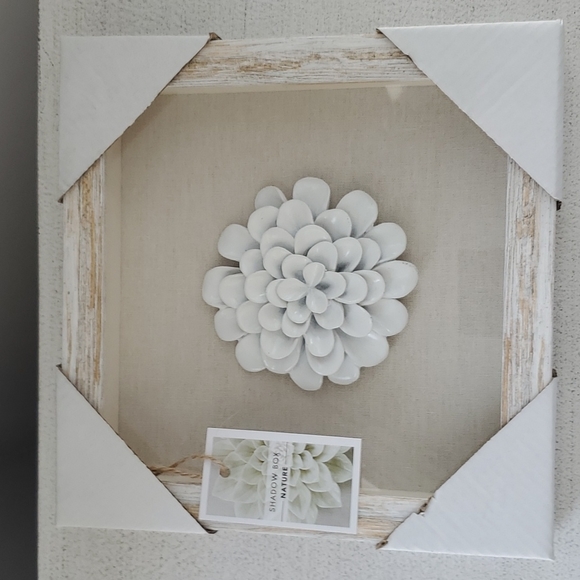 SHADOW BOX NATURE Accents Shadow Box Nature With Porcelain Flower